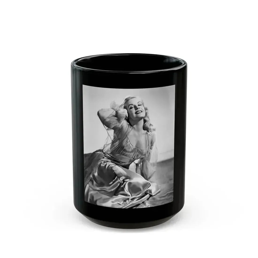 Cleo Moore #191 (Vintage Female Icon) Black Coffee Mug 15oz - Go Mug Yourself