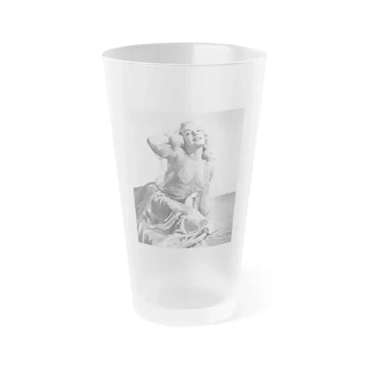 Cleo Moore #191 (Vintage Female Icon) Frosted Pint Glass 16oz 16oz Frosted - Go Mug Yourself
