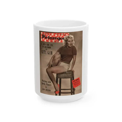 Cleo Moore #29 - Mag. Cover (Vintage Female Icon) White Coffee Mug 15oz - Go Mug Yourself