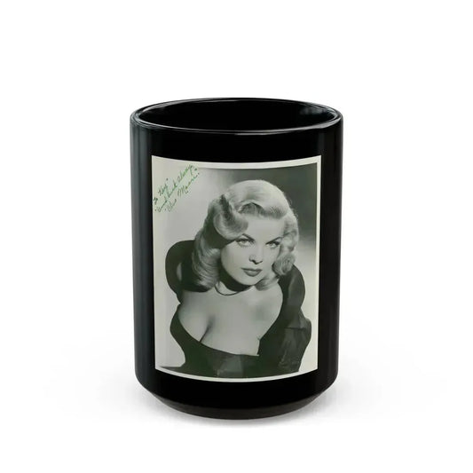 Cleo Moore #38 (Vintage Female Icon) Black Coffee Mug 15oz - Go Mug Yourself