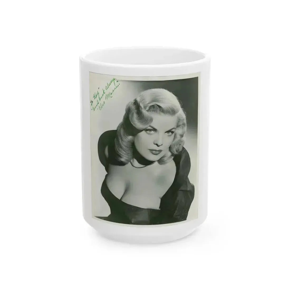 Cleo Moore #38 (Vintage Female Icon) White Coffee Mug 15oz - Go Mug Yourself