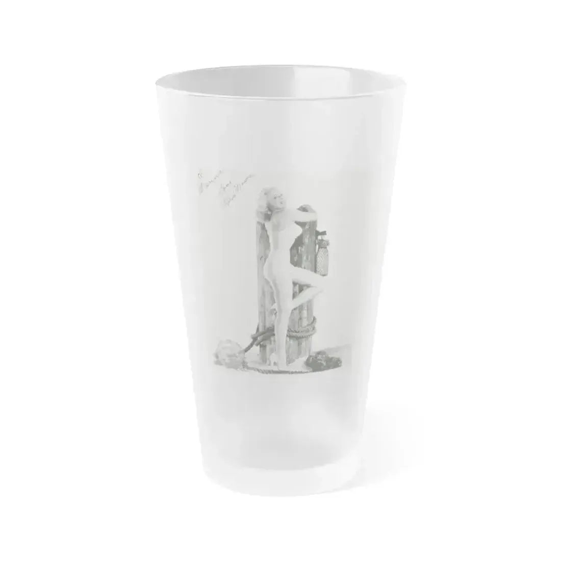 Cleo Moore #39 (Vintage Female Icon) Frosted Pint Glass 16oz 16oz Frosted - Go Mug Yourself