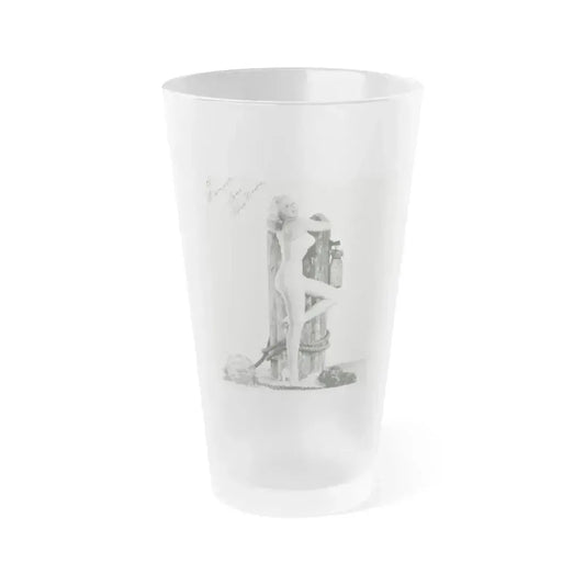 Cleo Moore #39 (Vintage Female Icon) Frosted Pint Glass 16oz 16oz Frosted - Go Mug Yourself