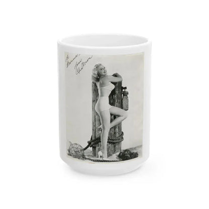 Cleo Moore #39 (Vintage Female Icon) White Coffee Mug 15oz - Go Mug Yourself