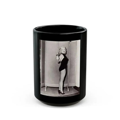 Cleo Moore #56 (Vintage Female Icon) Black Coffee Mug 15oz - Go Mug Yourself