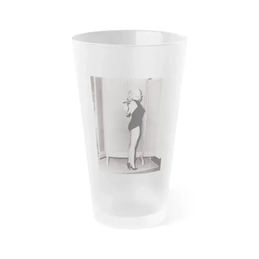 Cleo Moore #56 (Vintage Female Icon) Frosted Pint Glass 16oz 16oz Frosted - Go Mug Yourself