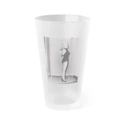 Cleo Moore #56 (Vintage Female Icon) Frosted Pint Glass 16oz 16oz Frosted - Go Mug Yourself