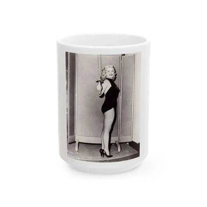 Cleo Moore #56 (Vintage Female Icon) White Coffee Mug 15oz - Go Mug Yourself