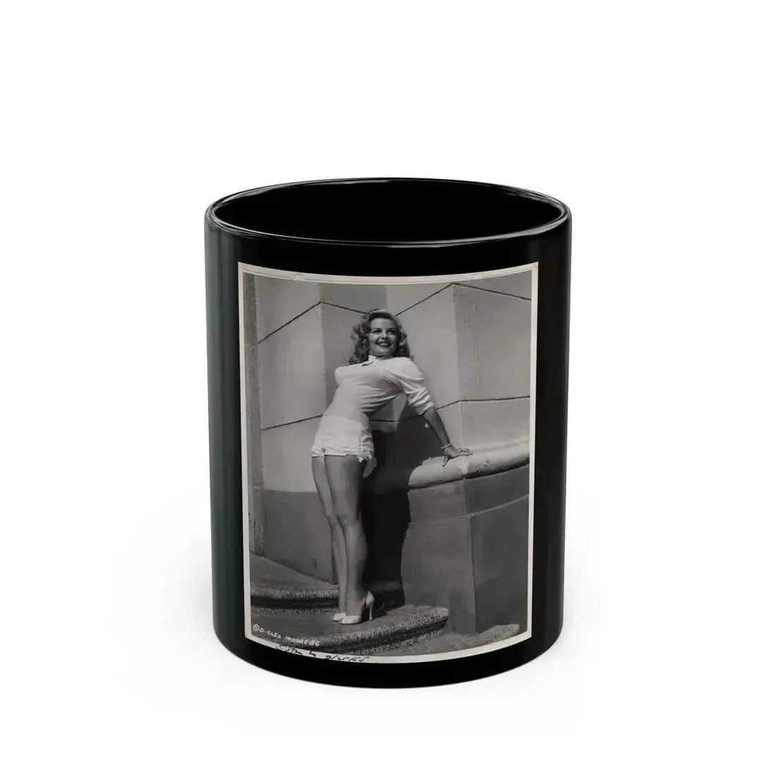 Cleo Moore #69 (Vintage Female Icon) Black Coffee Mug 11oz - Go Mug Yourself