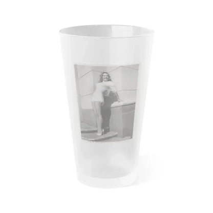 Cleo Moore #69 (Vintage Female Icon) Frosted Pint Glass 16oz 16oz Frosted - Go Mug Yourself