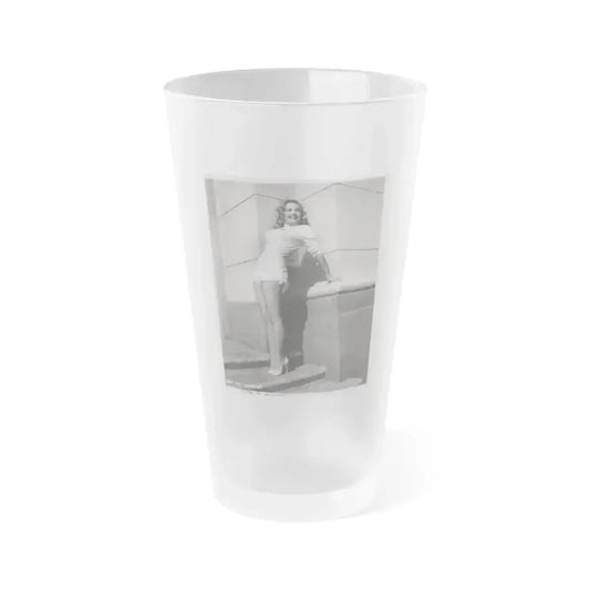 Cleo Moore #69 (Vintage Female Icon) Frosted Pint Glass 16oz 16oz Frosted - Go Mug Yourself