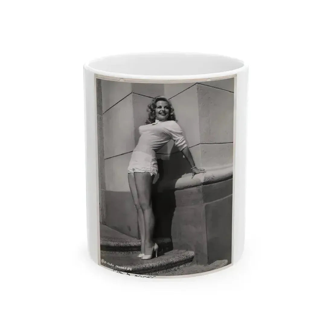 Cleo Moore #69 (Vintage Female Icon) White Coffee Mug 11oz - Go Mug Yourself