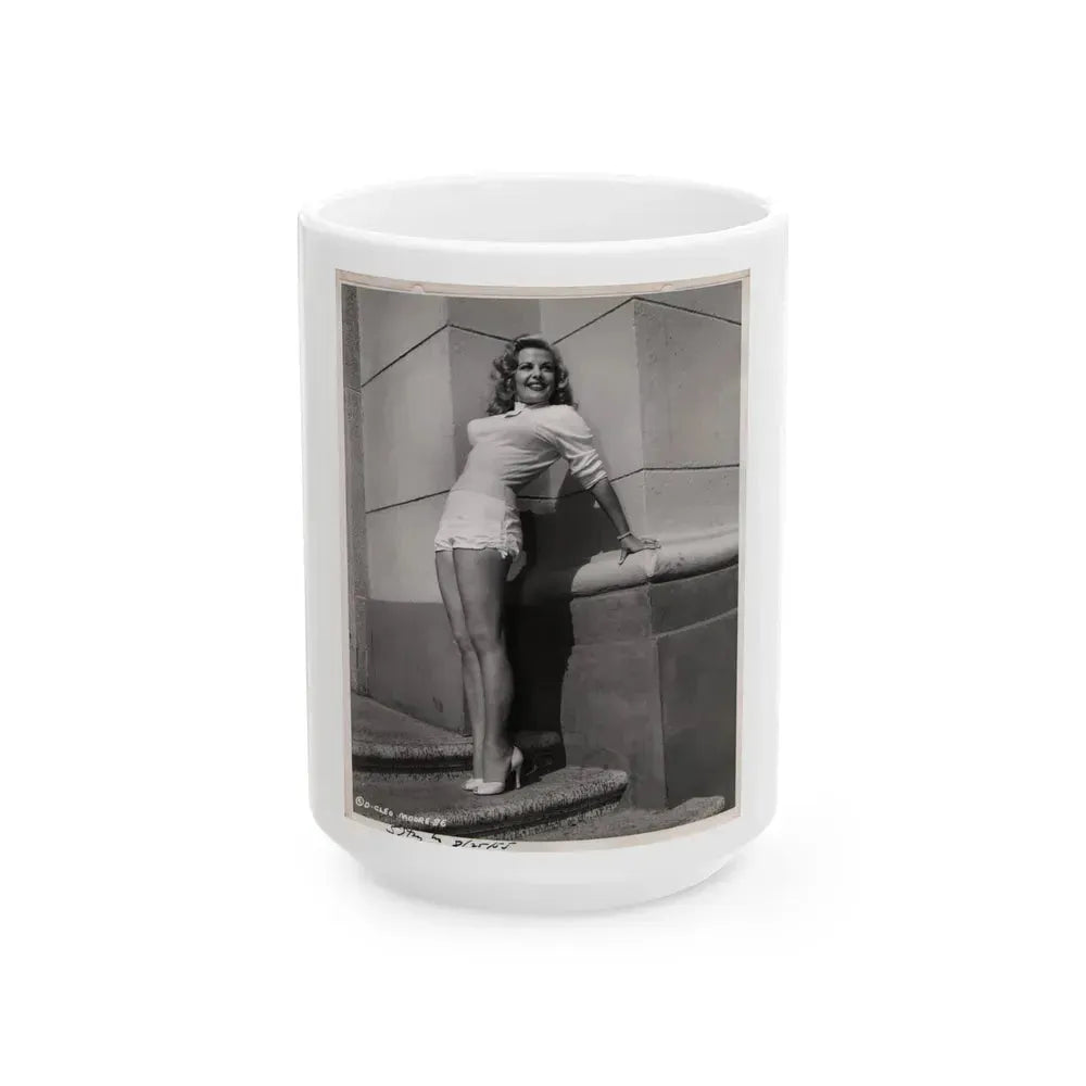 Cleo Moore #69 (Vintage Female Icon) White Coffee Mug 15oz - Go Mug Yourself