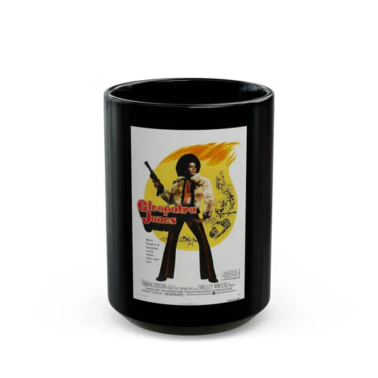 CLEOPATRA JONES 1973 Movie Poster - Black Coffee Mug 15oz - Go Mug Yourself
