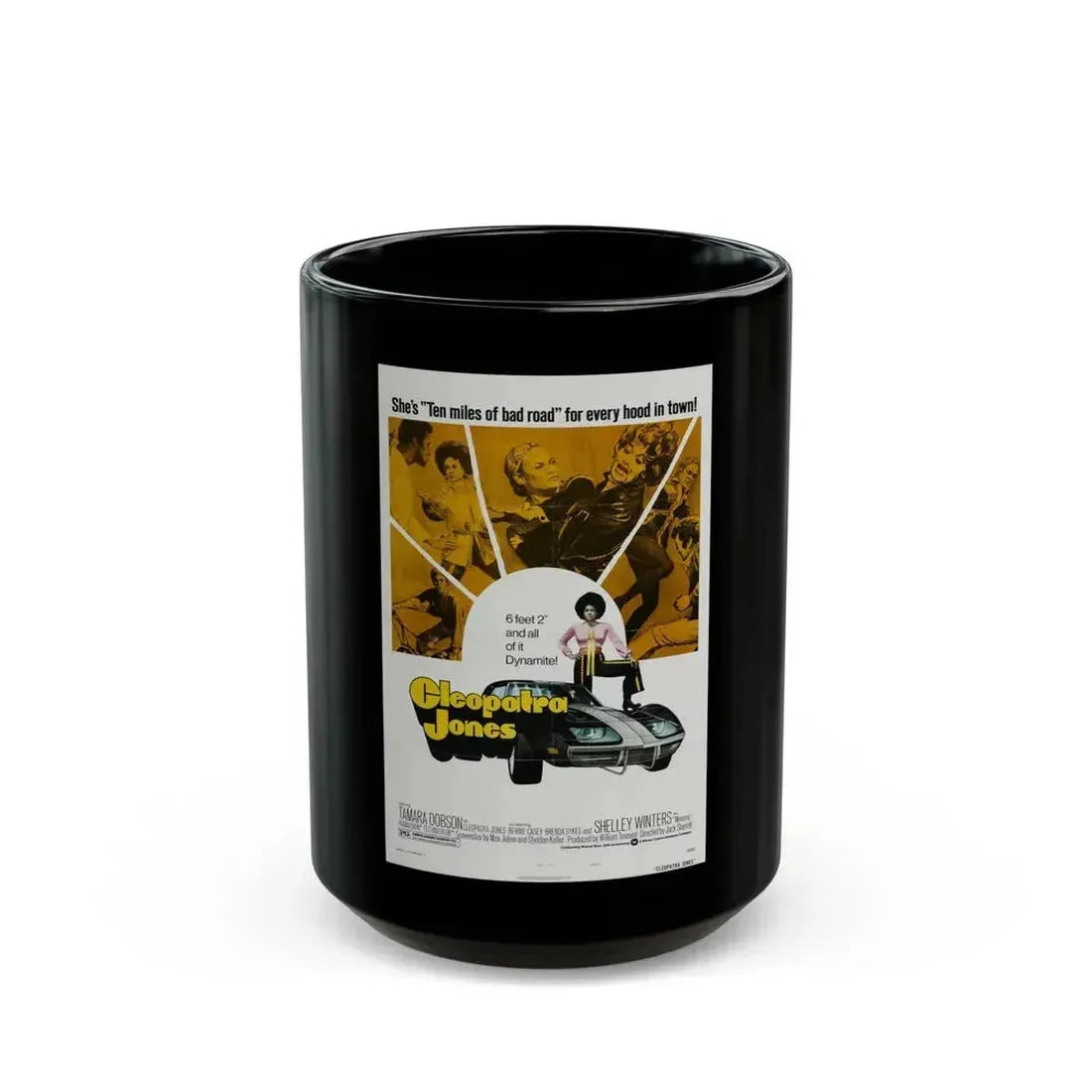 CLEOPATRA JONES (2) 1973 Movie Poster - Black Coffee Mug 15oz - Go Mug Yourself