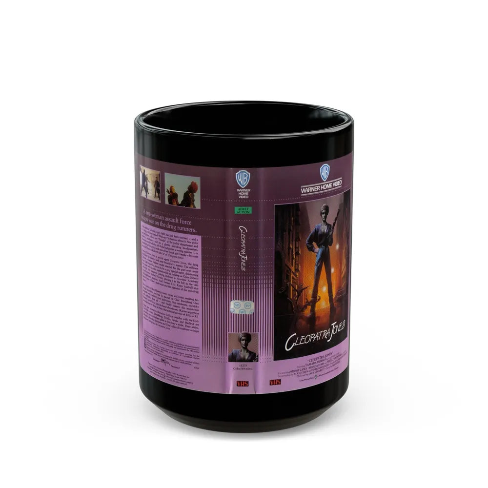 CLEOPATRA JONES PAM GREER (VHS COVER) - Black Coffee Mug-15oz-Go Mug Yourself