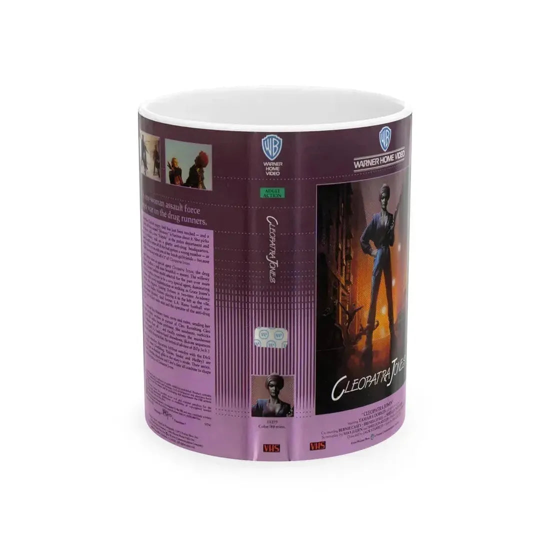 CLEOPATRA JONES PAM GREER (VHS COVER) - White Coffee Mug 11oz - Go Mug Yourself
