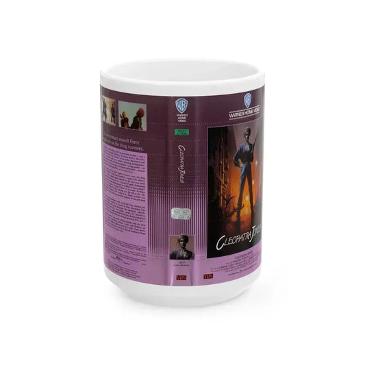 CLEOPATRA JONES PAM GREER (VHS COVER) - White Coffee Mug 15oz - Go Mug Yourself