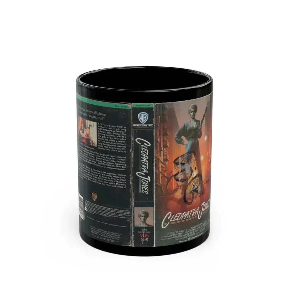CLEOPATRA JONES (VHS COVER) - Black Coffee Mug 11oz - Go Mug Yourself