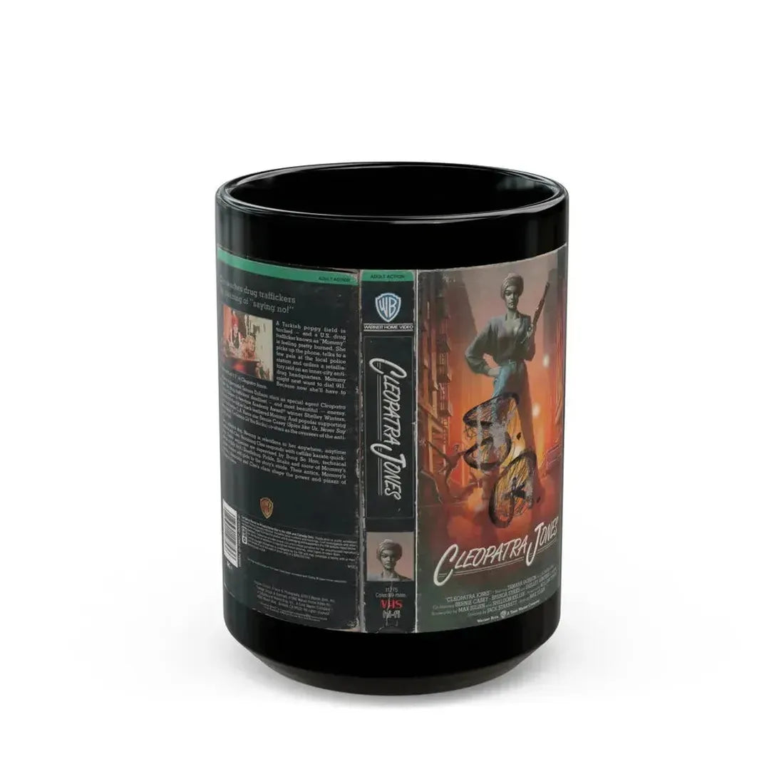 CLEOPATRA JONES (VHS COVER) - Black Coffee Mug 15oz - Go Mug Yourself