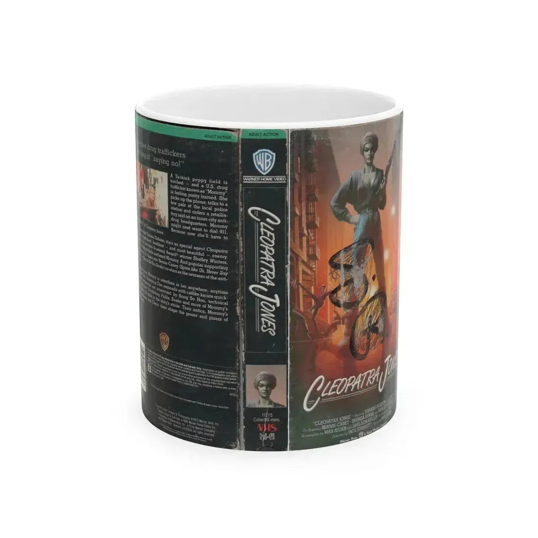 CLEOPATRA JONES (VHS COVER) - White Coffee Mug 11oz - Go Mug Yourself