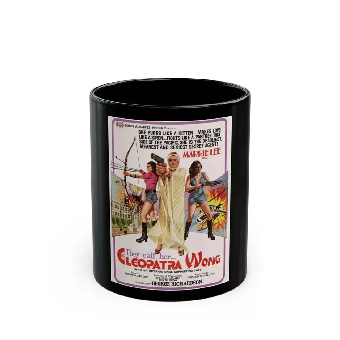 CLEOPATRA WONG 1978 Movie Poster - Black Coffee Mug 11oz - Go Mug Yourself