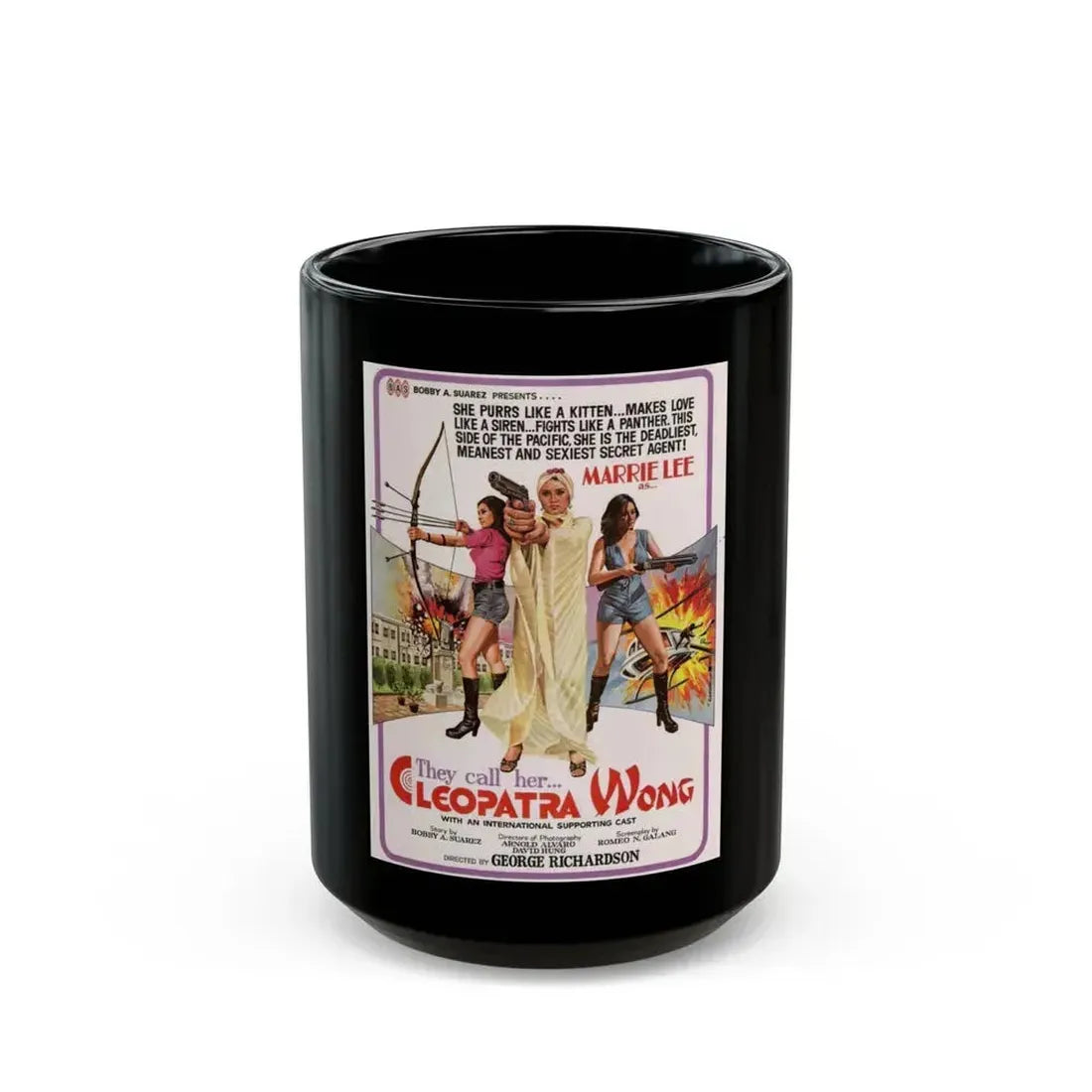 CLEOPATRA WONG 1978 Movie Poster - Black Coffee Mug 15oz - Go Mug Yourself