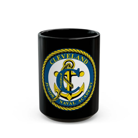 Cleveland Junior Naval Academy (U.S. Navy) Black Coffee Mug-15oz-Go Mug Yourself