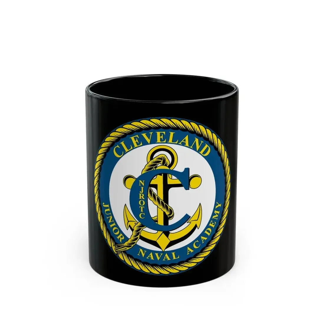 Cleveland Junior Naval Academy (U.S. Navy) Black Coffee Mug 11oz - Go Mug Yourself