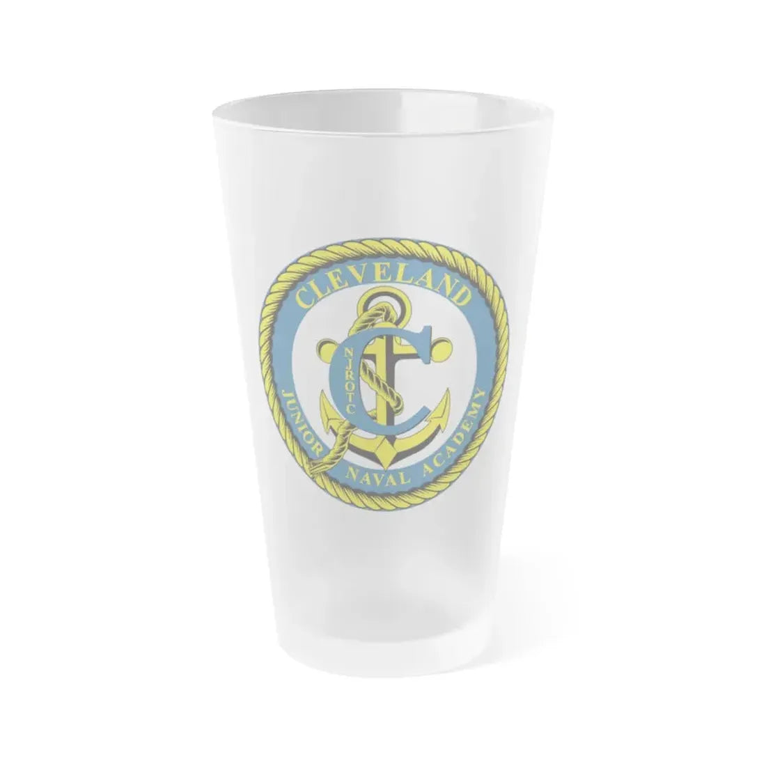 Cleveland Junior Naval Academy (U.S. Navy) Frosted Pint Glass 16oz Default Title - Go Mug Yourself