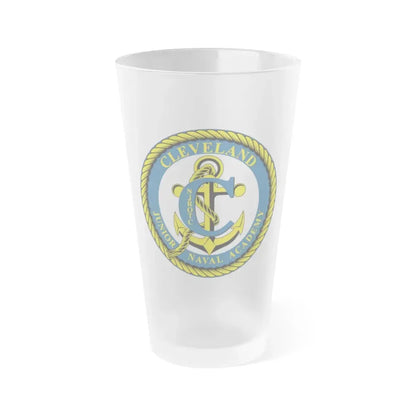 Cleveland Junior Naval Academy (U.S. Navy) Frosted Pint Glass 16oz Default Title - Go Mug Yourself