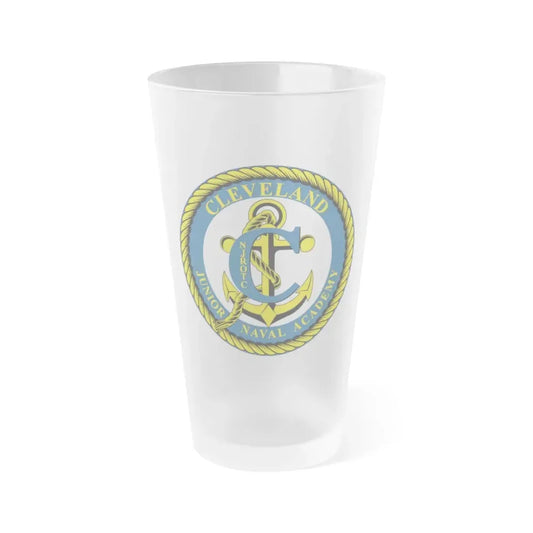 Cleveland Junior Naval Academy (U.S. Navy) Frosted Pint Glass 16oz Default Title - Go Mug Yourself