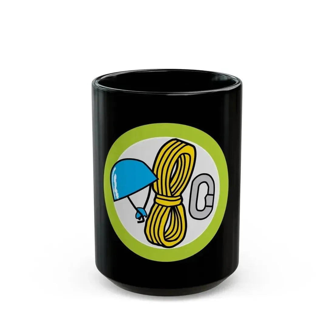 Climbing (Boy Scout Merit Badge) Black Coffee Mug 15oz - Go Mug Yourself
