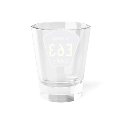 Clinton County Route E63 IA (Iowa) (Road Sign) Shot Glass 1.5oz - Go Mug Yourself