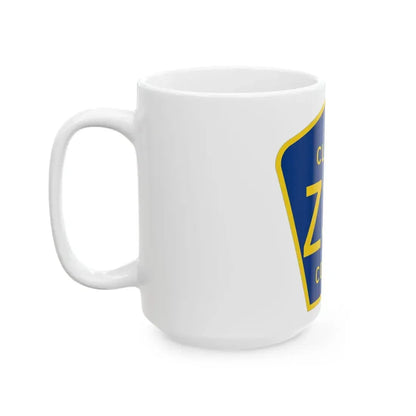 Clinton County Z36 (Iowa) (Road Sign) White Coffee Mug - Go Mug Yourself