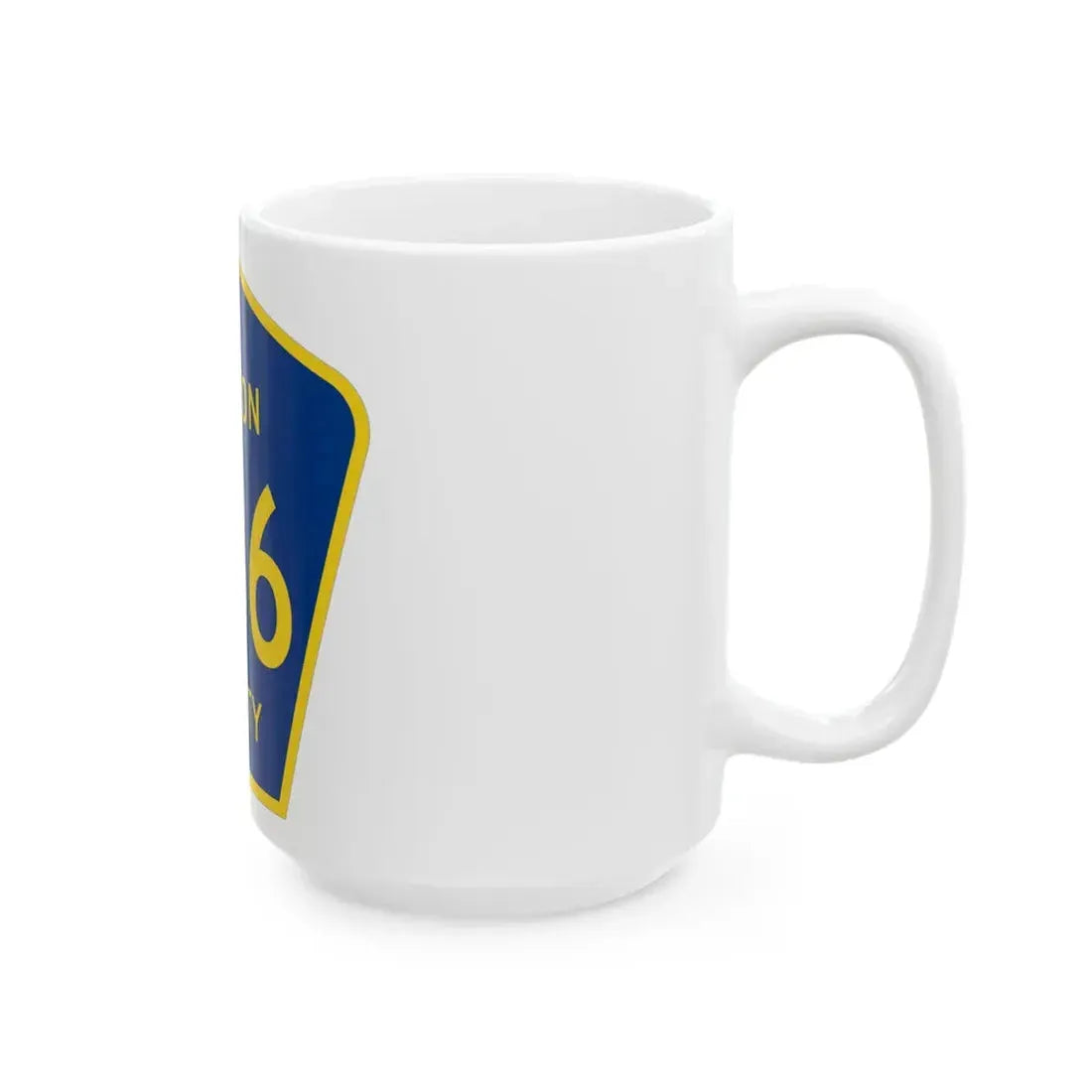 Clinton County Z36 (Iowa) (Road Sign) White Coffee Mug - Go Mug Yourself
