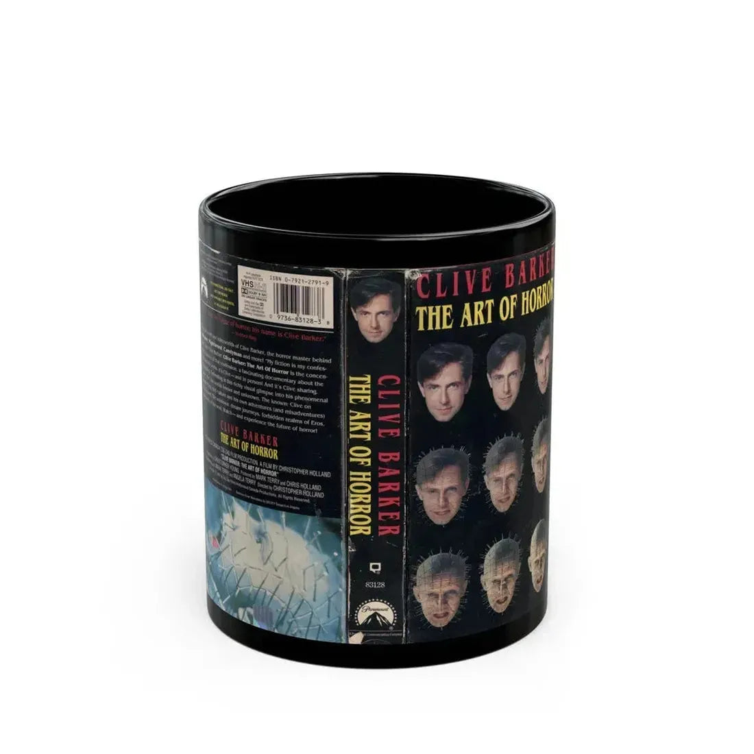 CLIVE BARKER THE ART OF HORROR (VHS COVER) - Black Coffee Mug 11oz - Go Mug Yourself