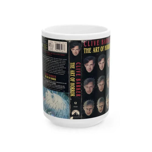 CLIVE BARKER THE ART OF HORROR (VHS COVER) - White Coffee Mug 15oz - Go Mug Yourself