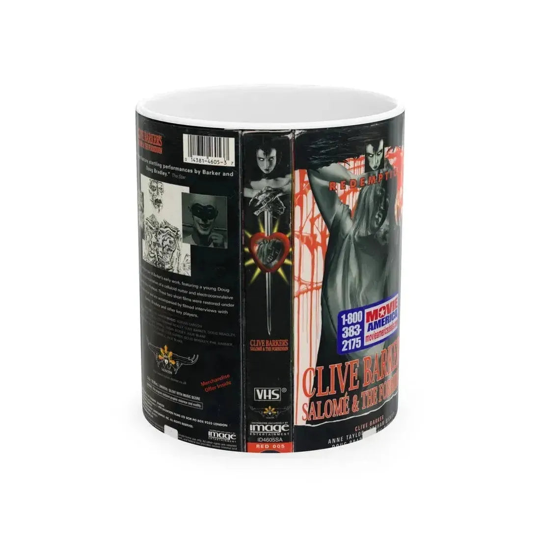 CLIVE BARKERS SALOME AND THE FORBIDDEN (VHS COVER) - White Coffee Mug 11oz - Go Mug Yourself