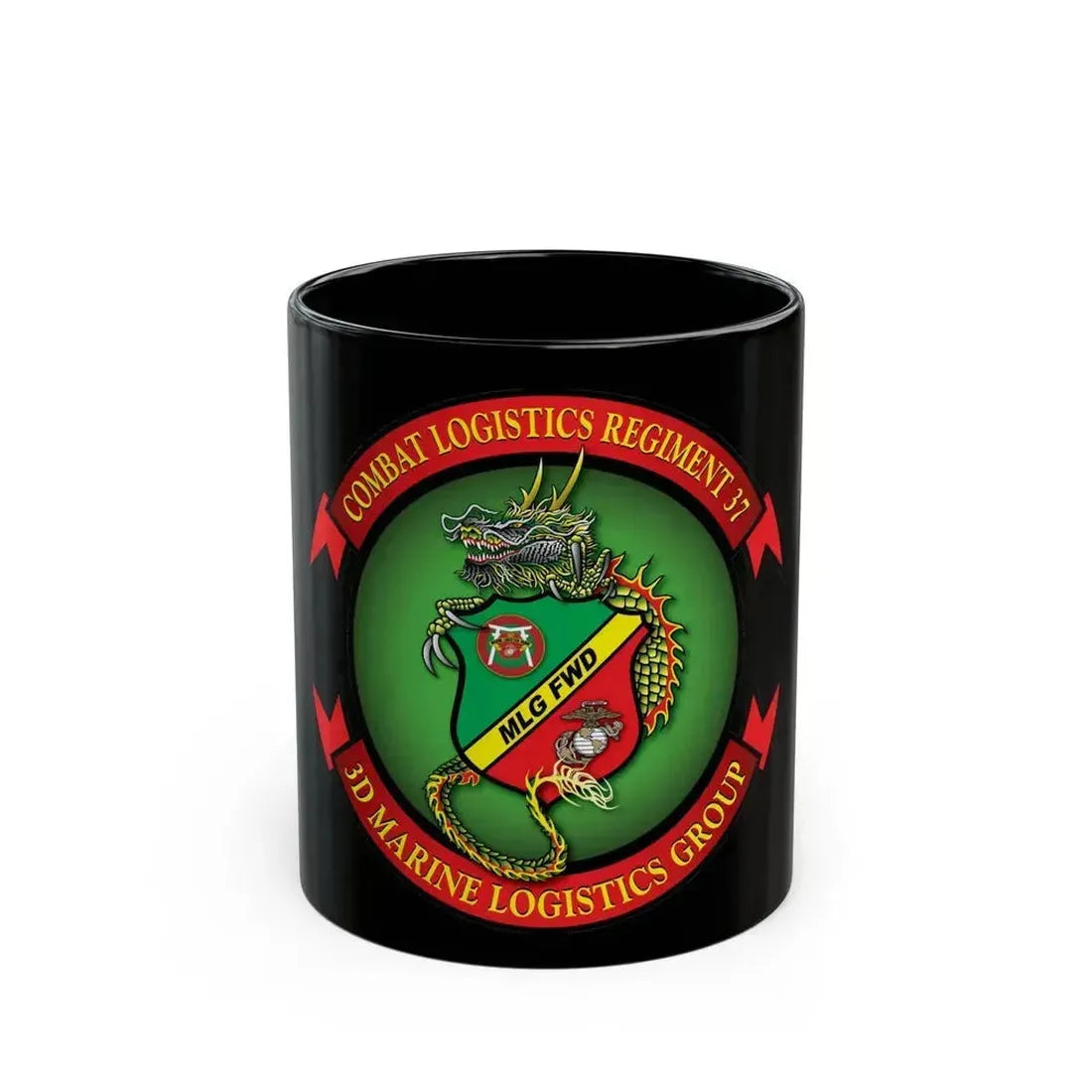 CLR 37 (USMC) Black Coffee Mug 11oz - Go Mug Yourself