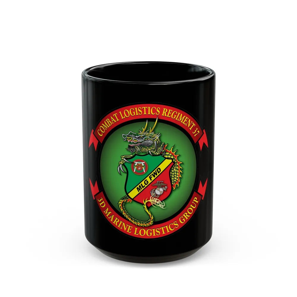 CLR 37 (USMC) Black Coffee Mug-15oz-Go Mug Yourself