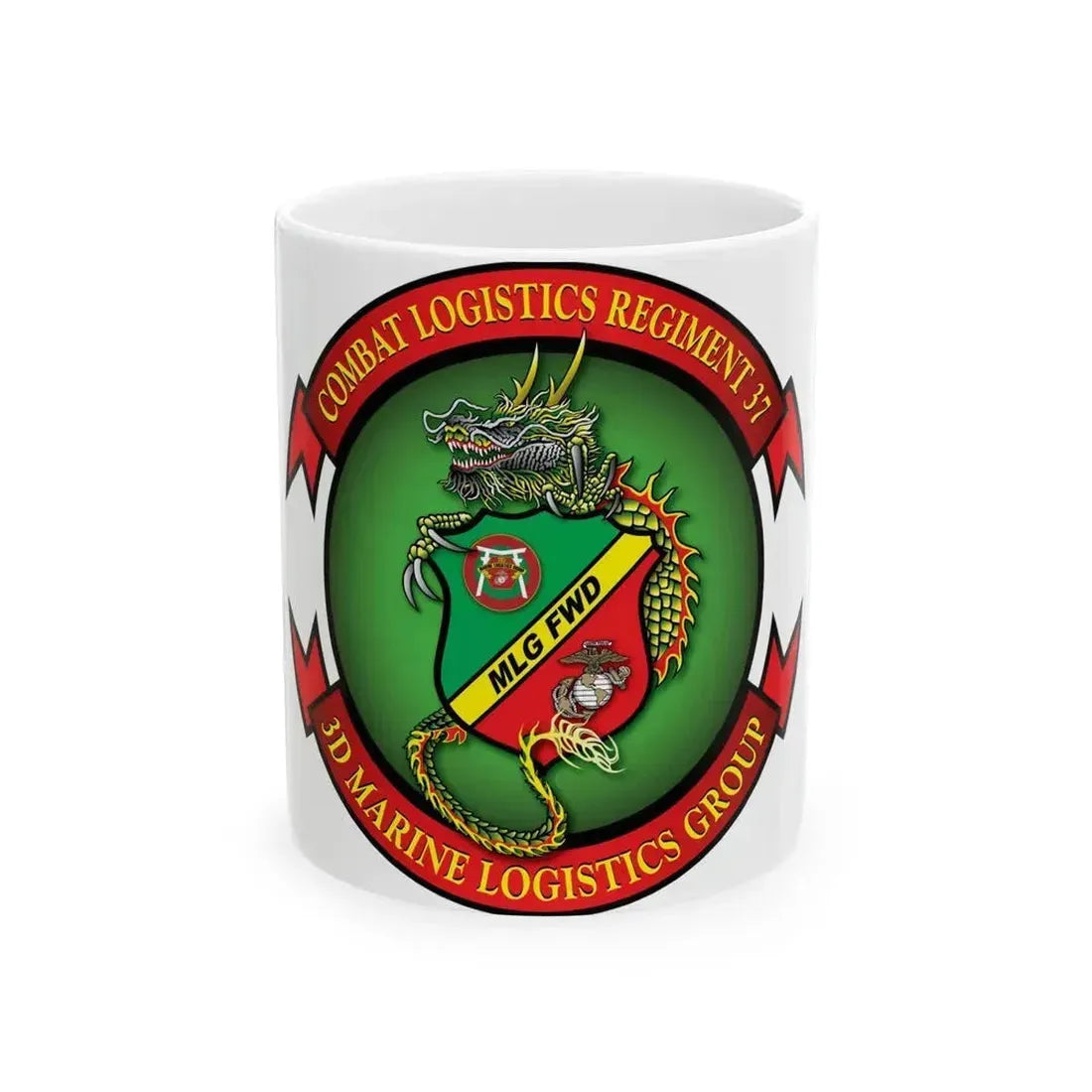 CLR 37 (USMC) White Coffee Mug 11oz - Go Mug Yourself
