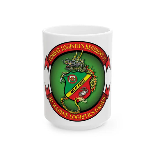 CLR 37 (USMC) White Coffee Mug-15oz-Go Mug Yourself