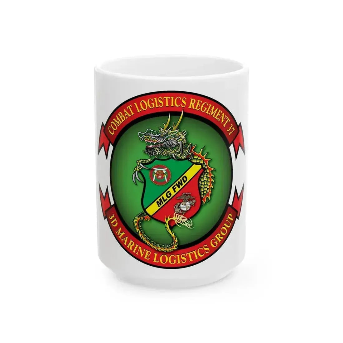 CLR 37 (USMC) White Coffee Mug 15oz - Go Mug Yourself