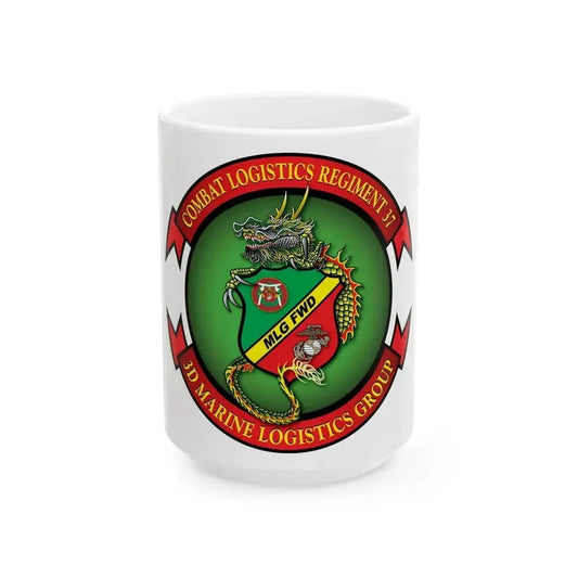 CLR 37 (USMC) White Coffee Mug 15oz - Go Mug Yourself