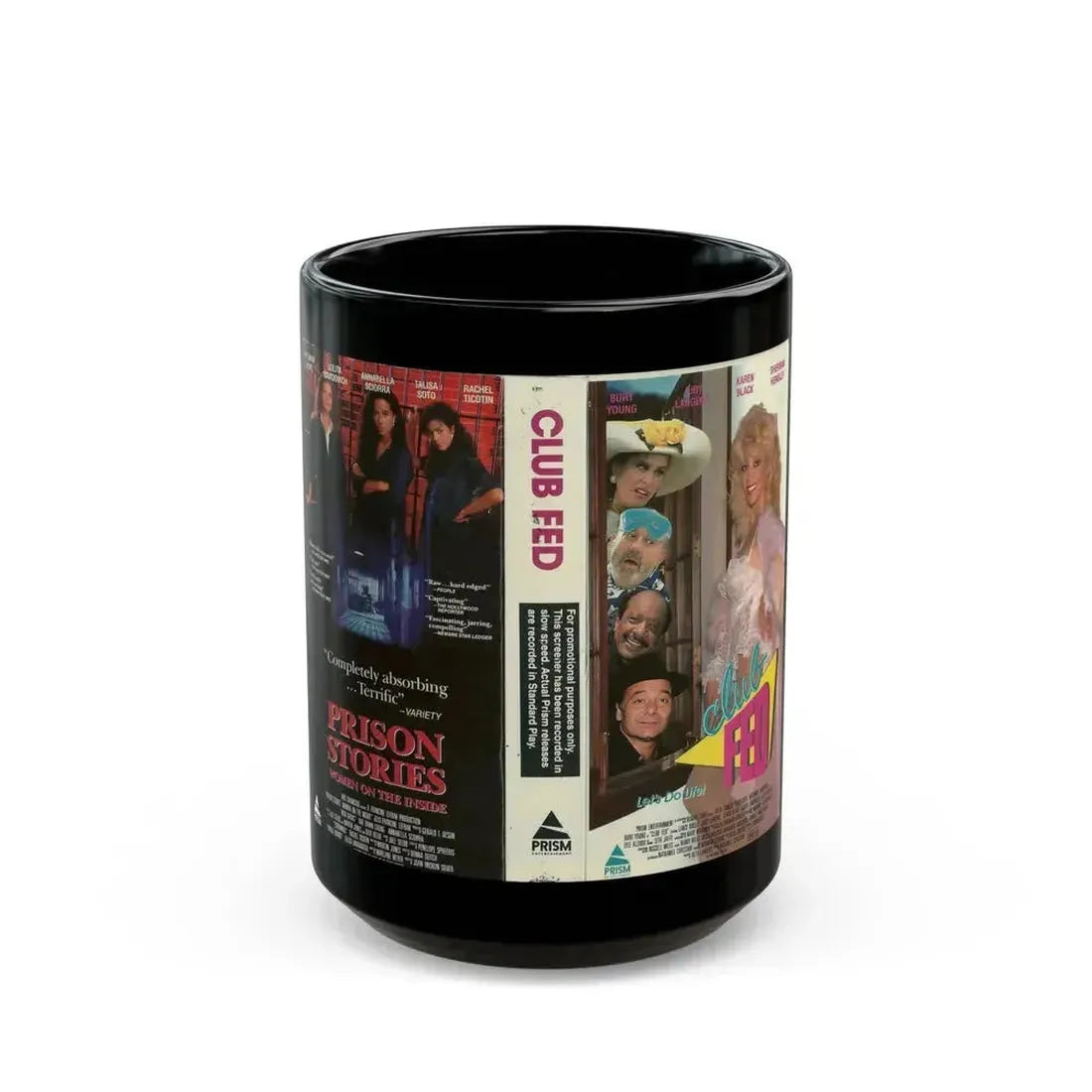 CLUB FED AND PRISON STORIES (VHS COVER) - Black Coffee Mug 15oz - Go Mug Yourself