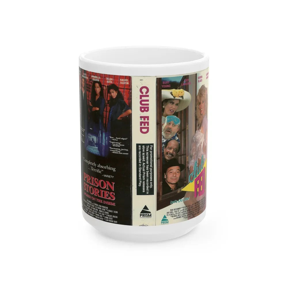 CLUB FED AND PRISON STORIES (VHS COVER) - White Coffee Mug-15oz-Go Mug Yourself