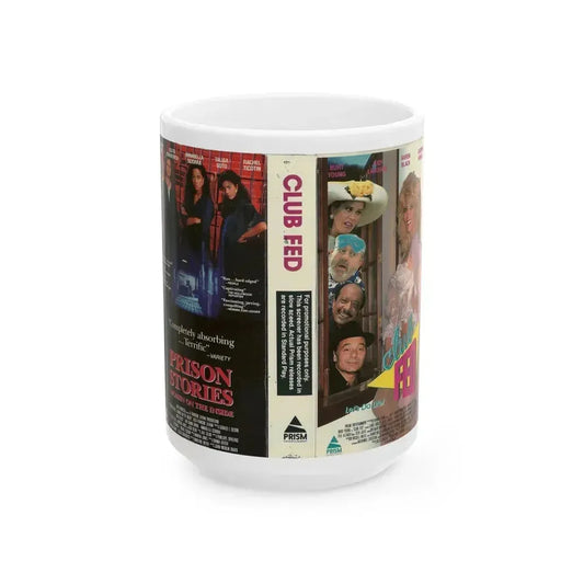 CLUB FED AND PRISON STORIES (VHS COVER) - White Coffee Mug 15oz - Go Mug Yourself