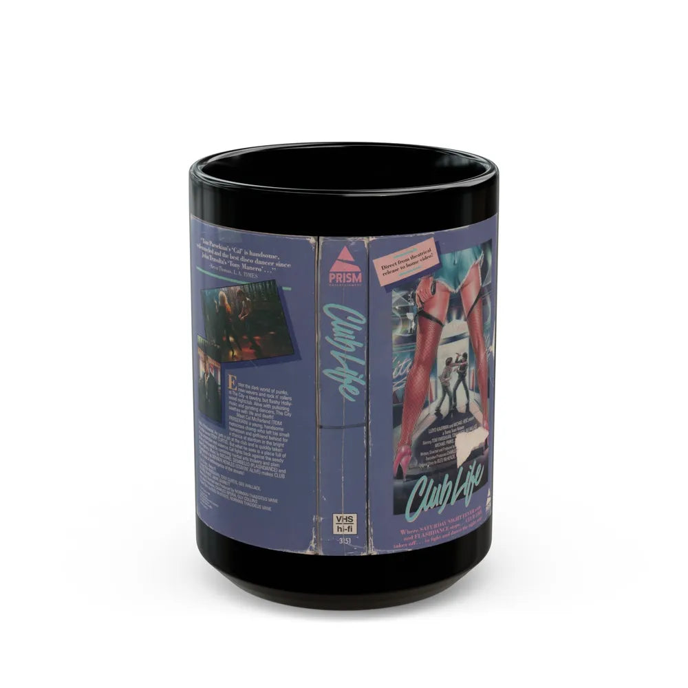 CLUB LIFE (VHS COVER) - Black Coffee Mug-15oz-Go Mug Yourself