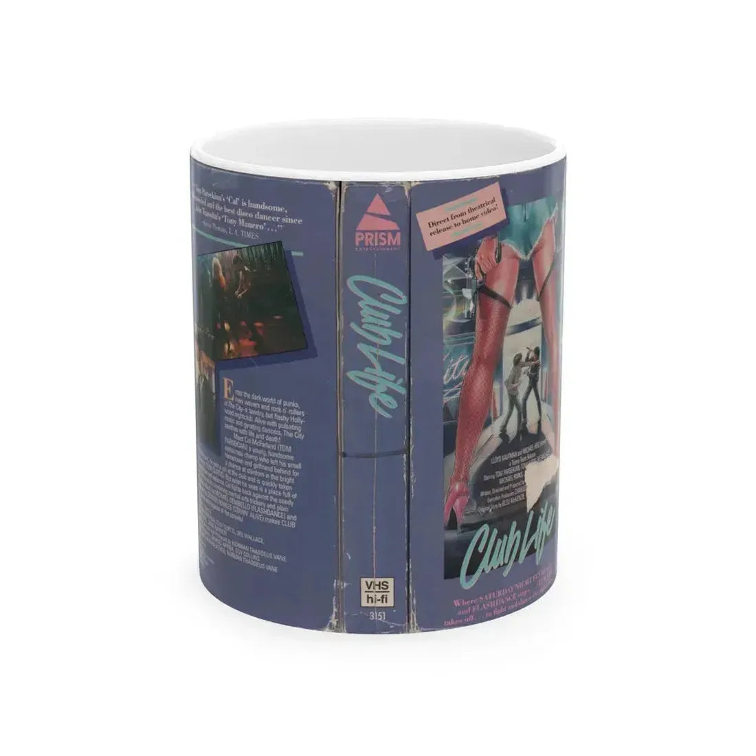 CLUB LIFE (VHS COVER) - White Coffee Mug 11oz - Go Mug Yourself
